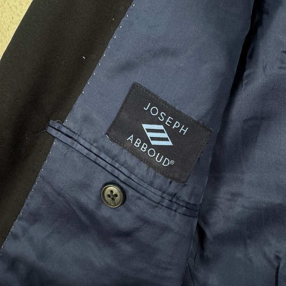 Joseph Abboud Mens 42L Blazer Jacket Navy Blue 100% Wool Casual Lightweight - Picture 5 of 15